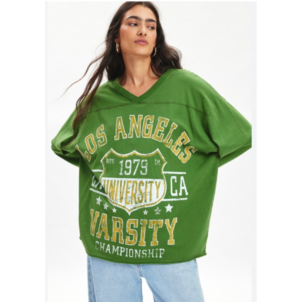 Urban Outfitters Oversized Los Angeles Long Sleeve T Shirt Womens Small New